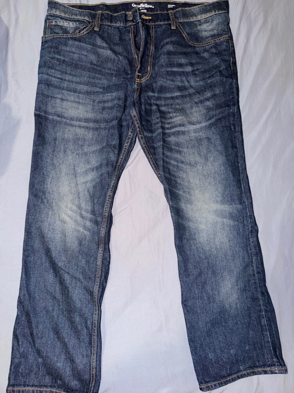 Goodfellow & Co Men’s Blue Washed Straight Jeans